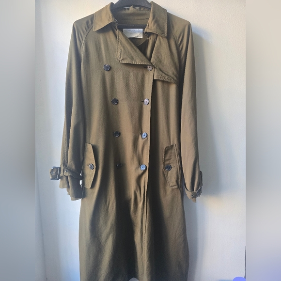 Zara Womans Outterwear oversized coat S Military Treach Olive Army Green - Picture 2 of 15